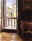 William Merritt Chase Famous Paintings - Venetian Balcony